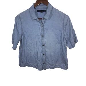 Women's J. Brand Short Sleeve Chambray Button Down Shirt